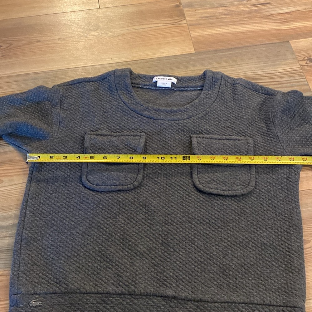 LACOSTE Quilted Stylish Sweatshirt size 40 (S/M) - Picture 9 of 16